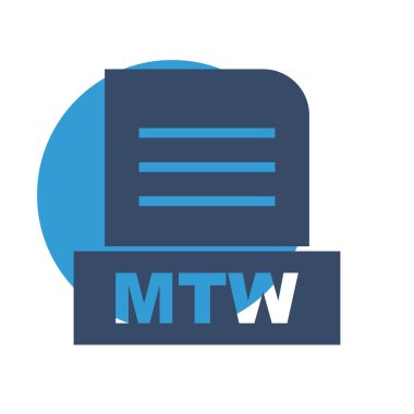 MTW dosyası soyut Arkaplanda izole edildi