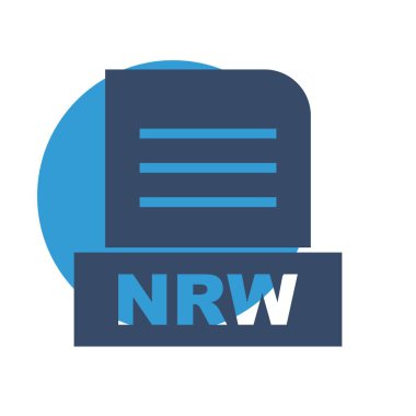 NRW dosyası soyut arkaplanda izole edildi