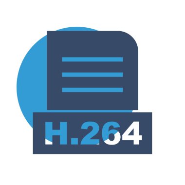 H.264 dosyası soyut arkaplanda izole edildi