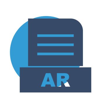  AR dosyası soyut arkaplanda izole edildi