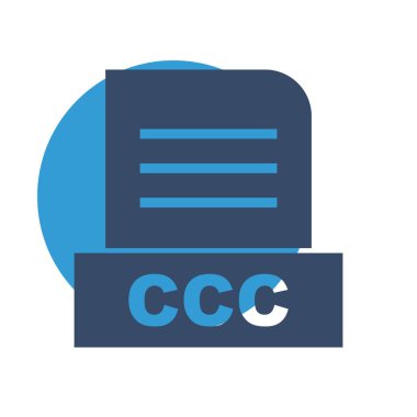 CCC dosyası soyut arkaplanda izole edildi