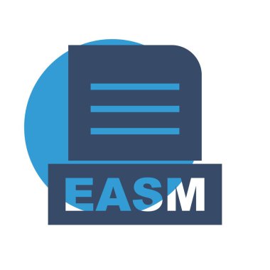  EASM dosyası soyut Arkaplanda izole edildi
