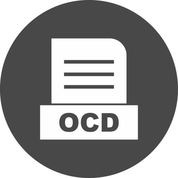 Plik Ocd Izolowany Abstrakcyjnym Tle — Zdjęcie stockowe