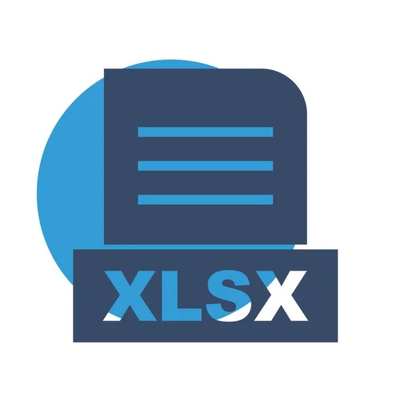 Xlsx Bestand Geïsoleerd Abstracte Achtergrond — Stockfoto