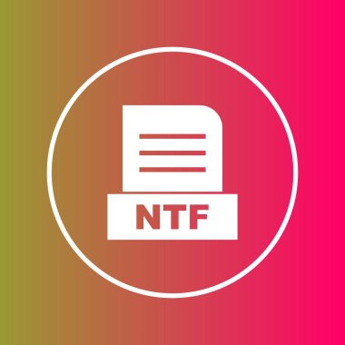 NTF dosyası soyut arkaplanda izole edildi