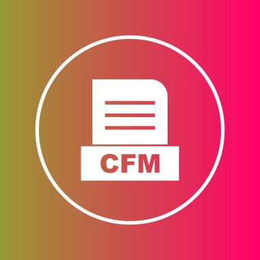 CFM dosyası soyut Arkaplanda izole edildi 