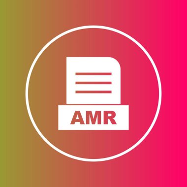 AMR dosyası soyut arkaplanda izole edildi