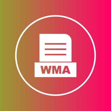 WMA dosyası soyut arkaplanda izole edildi