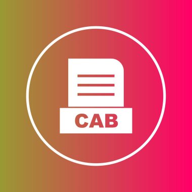 CAB dosyası soyut Arkaplanda izole edildi