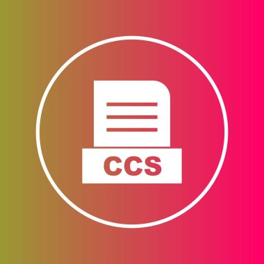 CCS dosyası soyut arkaplanda izole edildi 