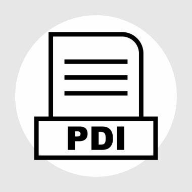 PDI dosyası soyut Arkaplanda izole edildi