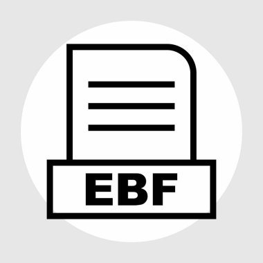 EBF dosyası soyut Arkaplanda izole edildi