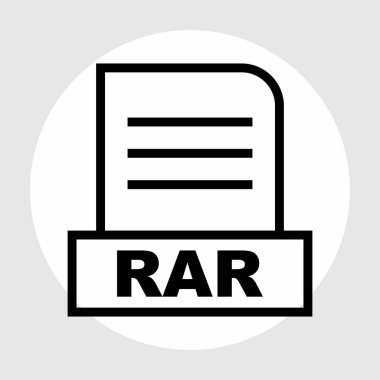 RAR dosyası soyut arkaplanda izole edildi