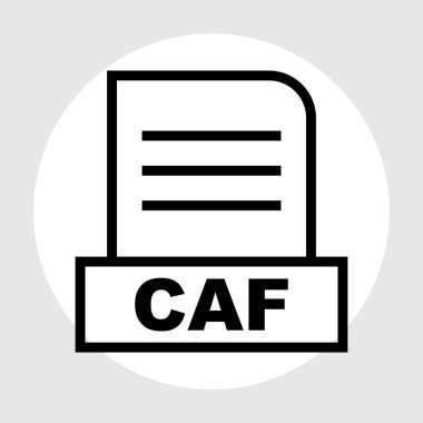 CAF dosyası soyut arkaplanda izole edildi