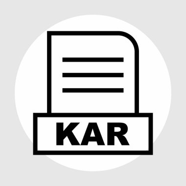 KAR dosyası soyut Arkaplanda izole edildi