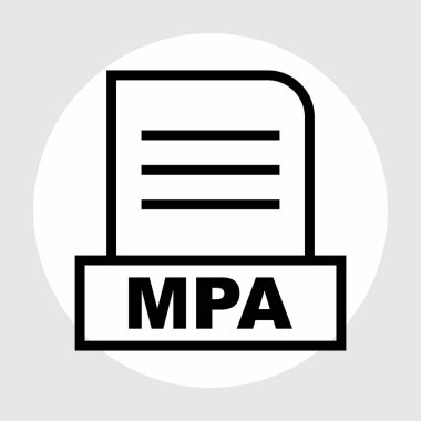 MPA dosyası soyut arkaplanda izole edildi