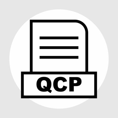 QCP dosyası soyut arkaplanda izole edildi