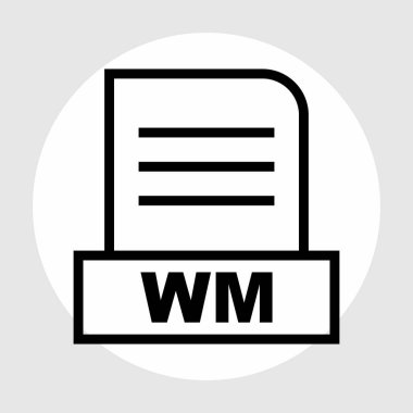 WM dosyası soyut arkaplanda izole edildi