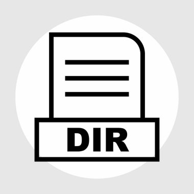 DIR dosyası soyut arkaplanda izole edildi