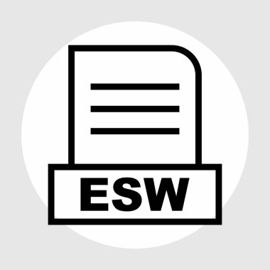 ESW dosyası soyut arkaplanda izole edildi 