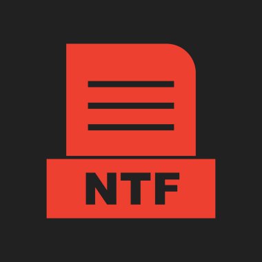 NTF dosyası soyut arkaplanda izole edildi
