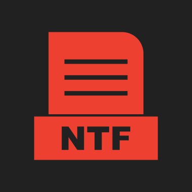 NTF dosyası soyut arkaplanda izole edildi