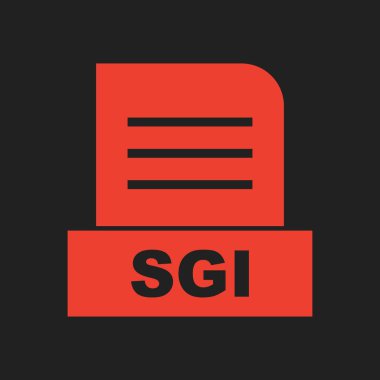 SGI dosyası soyut arkaplanda izole edildi