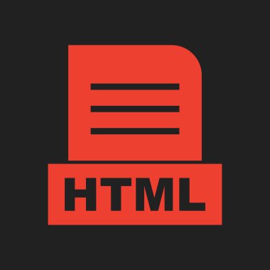 Soyut Arkaplanda HTML dosyası izole edildi