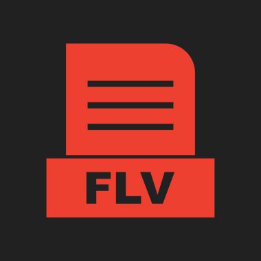 FLV dosyası soyut arkaplanda izole edildi