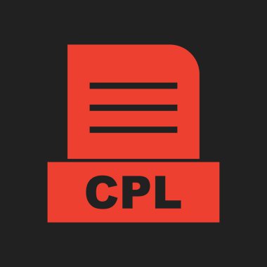 CPL dosyası soyut Arkaplanda izole edildi