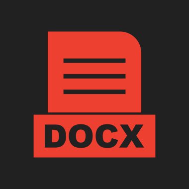 DOCX dosyası soyut Arkaplanda izole edildi