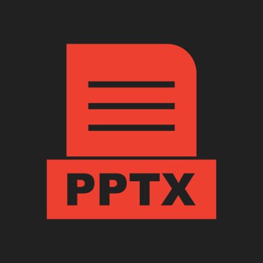 PPTX dosyası soyut Arkaplanda izole edildi