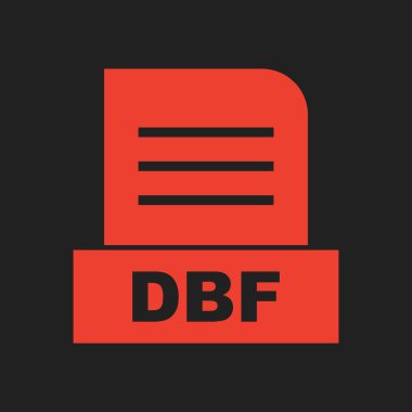 DBF dosyası soyut arkaplanda izole edildi