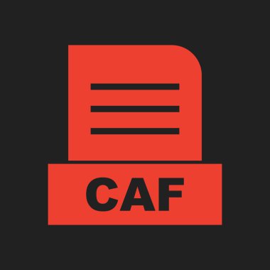 CAF dosyası soyut arkaplanda izole edildi