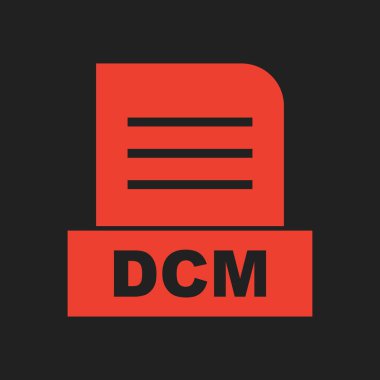 DCM dosyası soyut Arkaplanda izole edildi