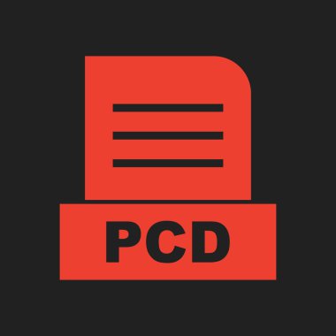 PCD dosyası soyut Arkaplanda izole edildi