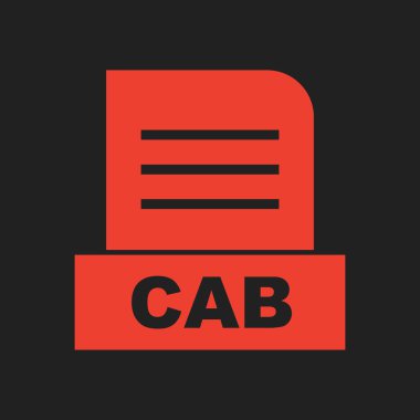 CAB dosyası soyut Arkaplanda izole edildi