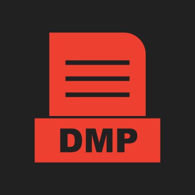 DMP dosyası soyut arkaplanda izole edildi