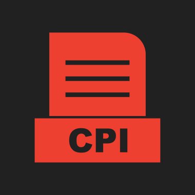 CPI dosyası soyut Arkaplanda izole edildi