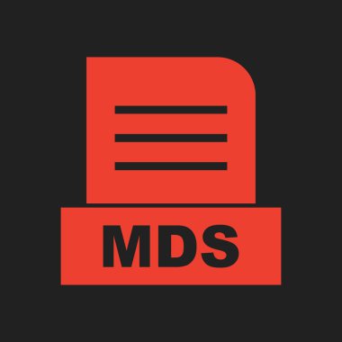 MDS dosyası soyut arkaplanda izole edildi