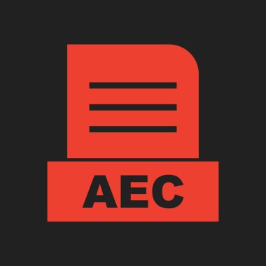 AEC dosyası soyut Arkaplanda izole edildi