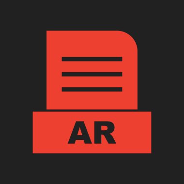  AR dosyası soyut arkaplanda izole edildi