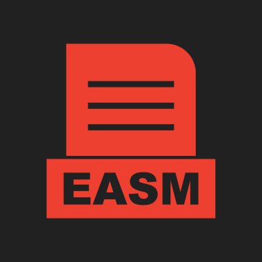  EASM dosyası soyut Arkaplanda izole edildi