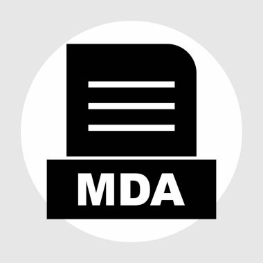 MDA dosyası soyut arkaplanda izole edildi 