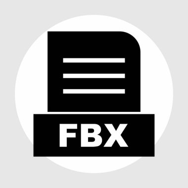 FBX dosyası soyut Arkaplanda izole edildi 