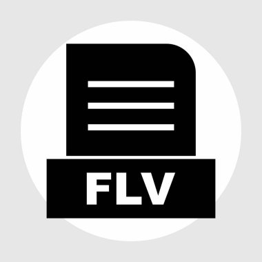 FLV dosyası soyut arkaplanda izole edildi