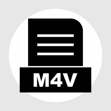 M4V dosyası soyut arkaplanda izole edildi 