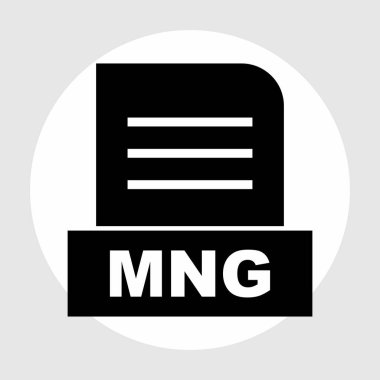 MNG dosyası soyut arkaplanda izole edildi