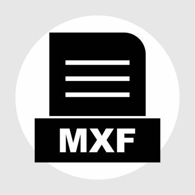 MXF dosyası soyut Arkaplanda izole edildi 