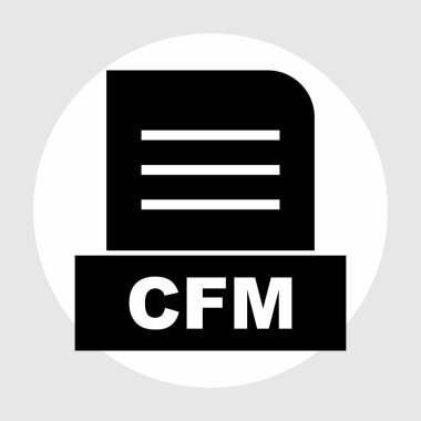 CFM dosyası soyut Arkaplanda izole edildi 